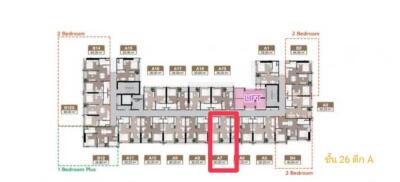 Building floor plan with detailed apartment units and common areas