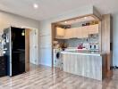 Modern kitchen with integrated appliances