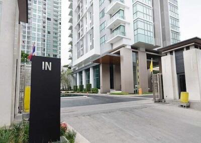 Entrance of a modern apartment building