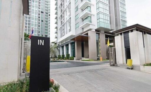 Entrance of a modern apartment building