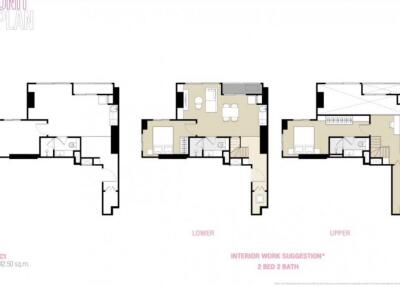 Detailed floor plan of a property showing three levels