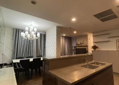 Modern kitchen with adjoining dining area