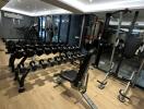 Modern gym with weights and fitness equipment