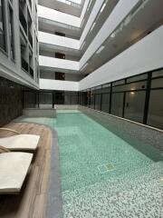 Indoor swimming pool in a modern residential building