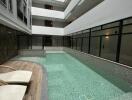 Indoor swimming pool in a modern residential building