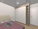 Spacious bedroom with ample storage