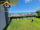 Rooftop garden with city and ocean view