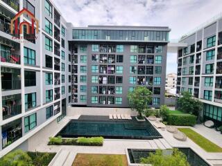 Apartment complex with swimming pool