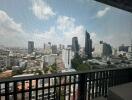 View from the balcony overlooking the city skyline