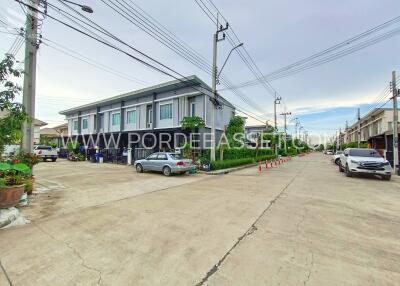 Street view of residential buildings