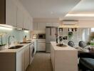 Modern kitchen and dining area