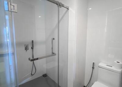 Modern bathroom with shower and toilet