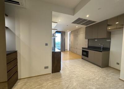 Modern kitchen with ample natural light and open layout