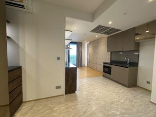 Modern kitchen with ample natural light and open layout