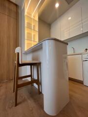 Modern kitchen with a breakfast bar