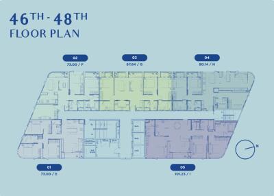 46th to 48th floor plan