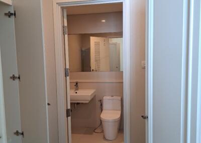 Bathroom with storage cabinet