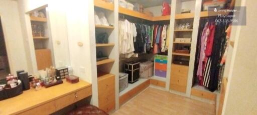 Spacious walk-in closet with ample storage and organization