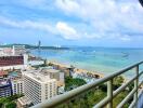 Ocean view from high-rise balcony