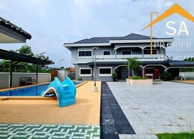 Spacious two-story house with swimming pool and large outdoor area