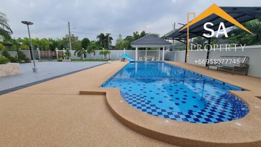 Swimming pool and patio area