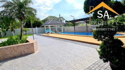 Swimming pool and patio area