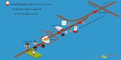 Illustrated map showing property location and nearby features