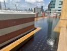 rooftop pool with city view