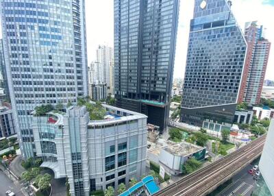 View of modern high-rise buildings in an urban area