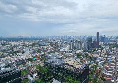 Panoramic cityscape view from a high building