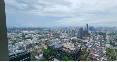 Panoramic cityscape view from a high building