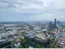 Panoramic cityscape view from a high building