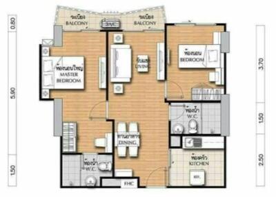 Floor plan of a residential building