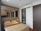 Modern bedroom with ensuite bathroom