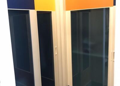 Colorful closet sliding doors