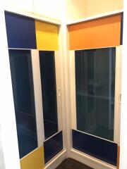 Colorful closet sliding doors