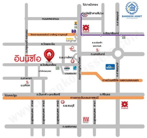 Map of property location in Bangkok