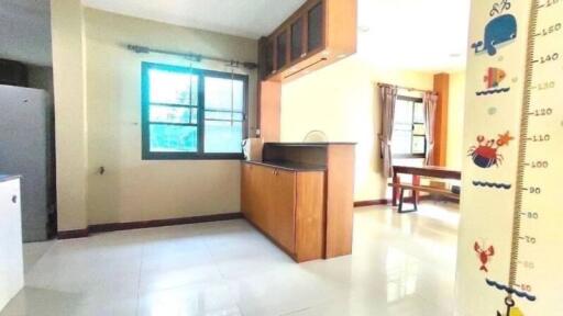 Bright kitchen with open dining area