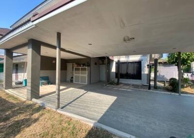 Covered outdoor patio area