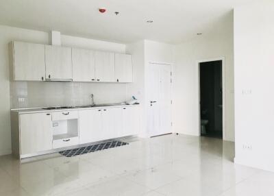 Modern white minimalist kitchen with ample light