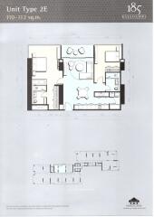 Unit Type 2E floor plan, 110-112 sq.m.