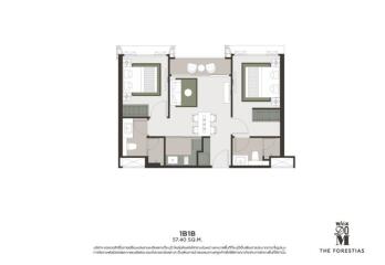 1-bedroom condo unit layout