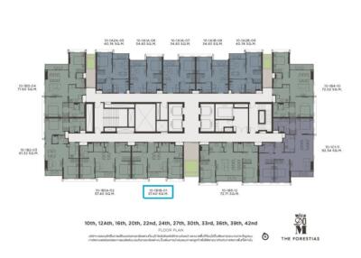 Floor plan of the building showing different units and layout