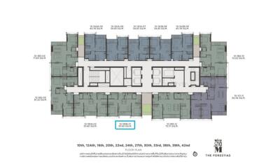 Floor plan of the building showing different units and layout