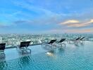 Rooftop pool with city view