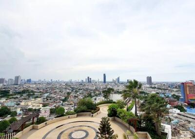 Panoramic cityscape view from a high vantage point