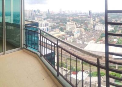 High-rise balcony with city view