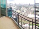 High-rise balcony with city view