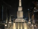 illuminated building at night