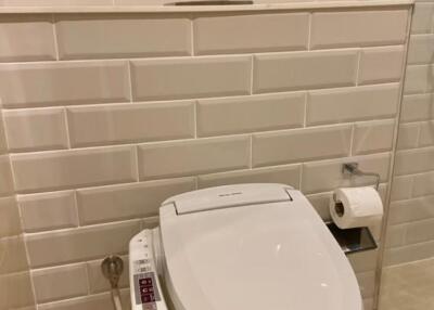 Modern bathroom with bidet toilet